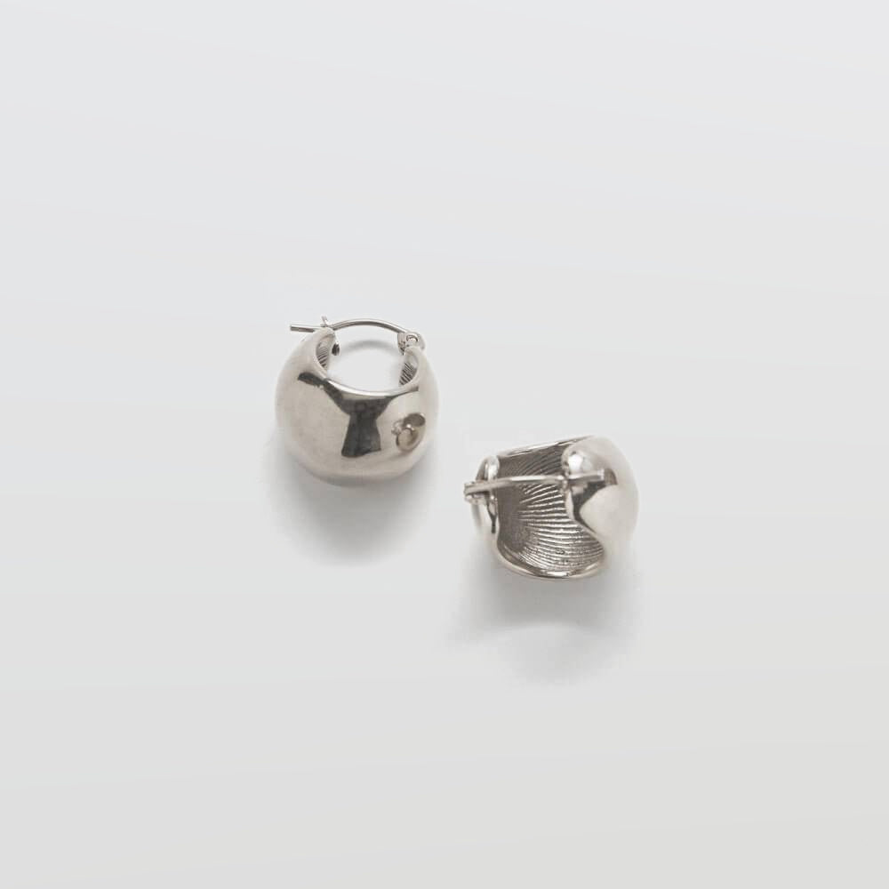 Silver Medium Mini Hoop Earrings - Admiral Row
