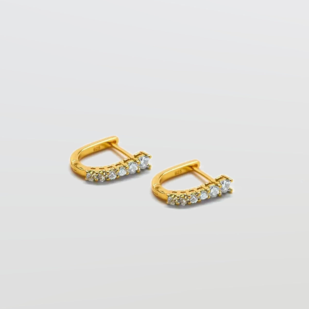 White CZ Huggie Hoop Earrings - Admiral Row