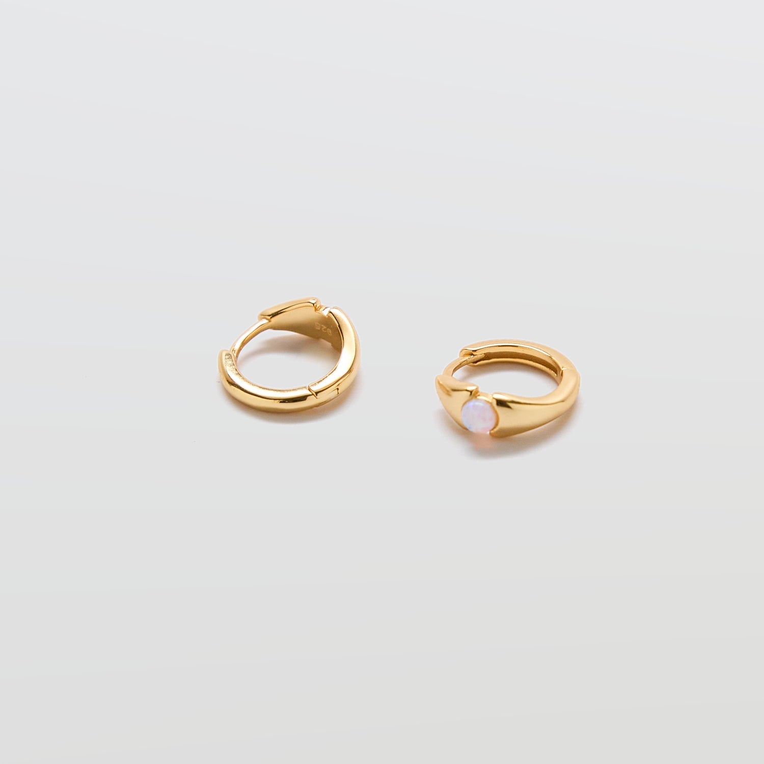 Opal Mini Huggie Hoop Earrings - Admiral Row