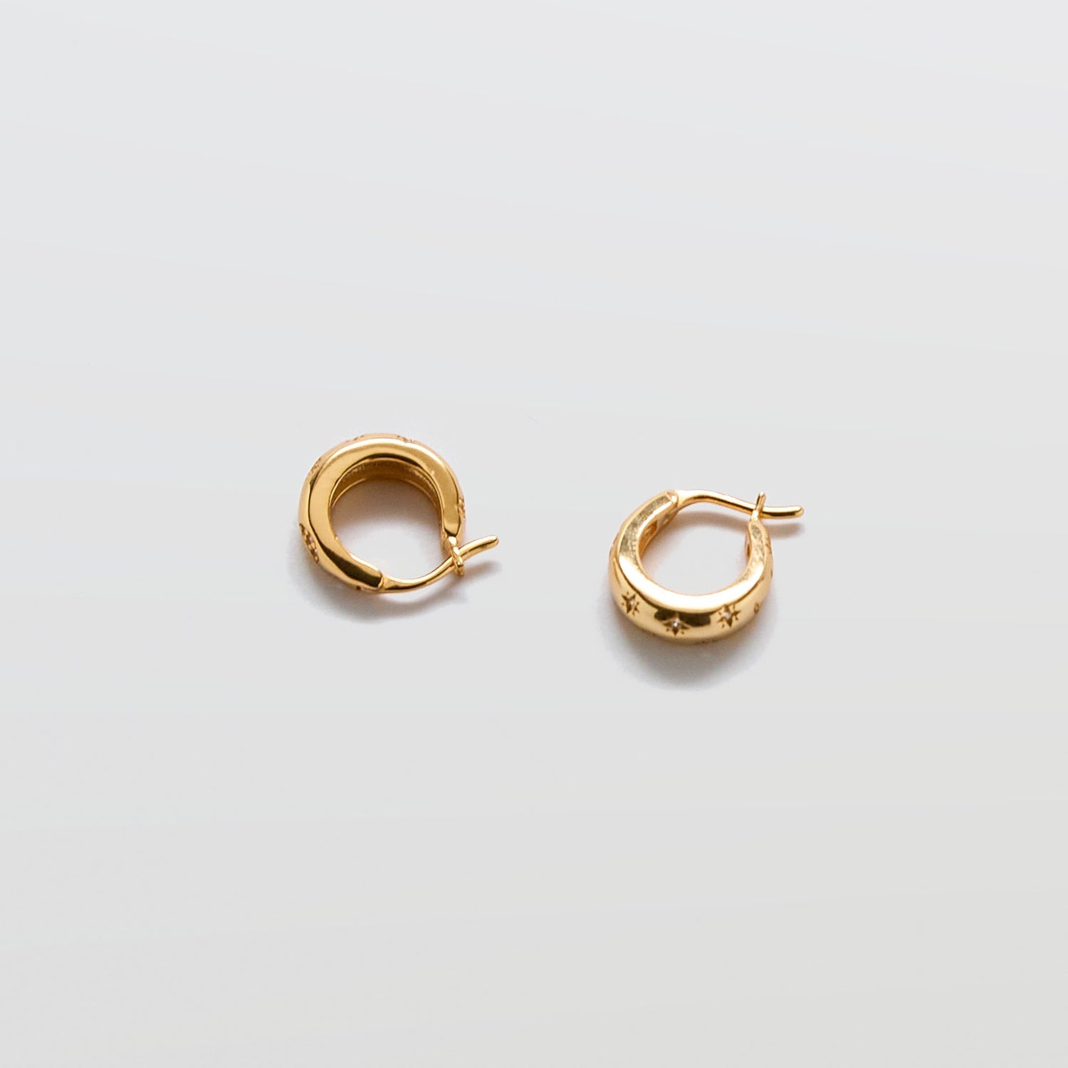 Moon & Star Gold Hoop Earrings - Admiral Row