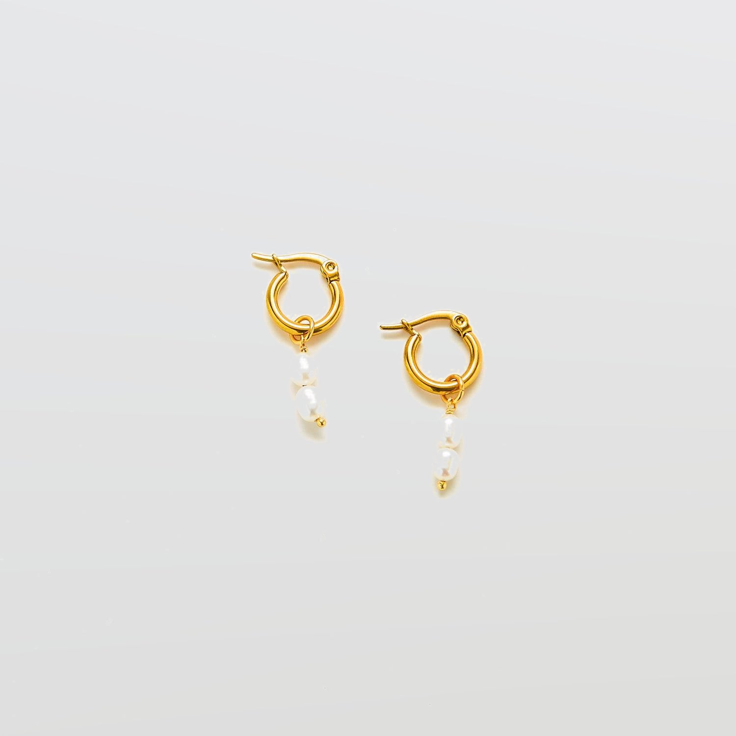 Double Pearl Hoop Earrings - Admiral Row