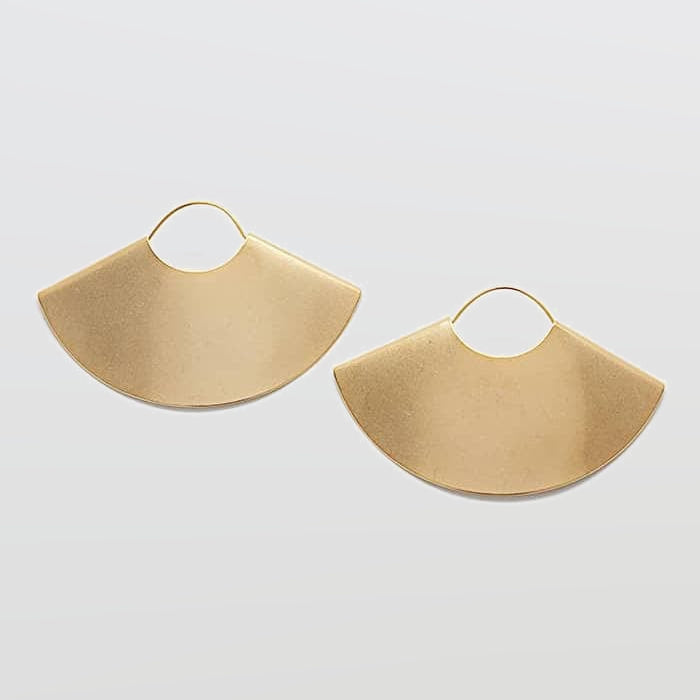 Gold Fan Earrings - Admiral Row