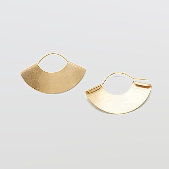 Gold Mini Fan Earrings - Admiral Row