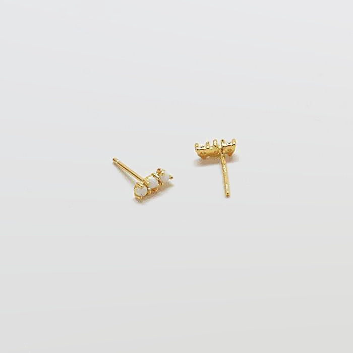 Gold Opal Bar Earrings - Admiral Row