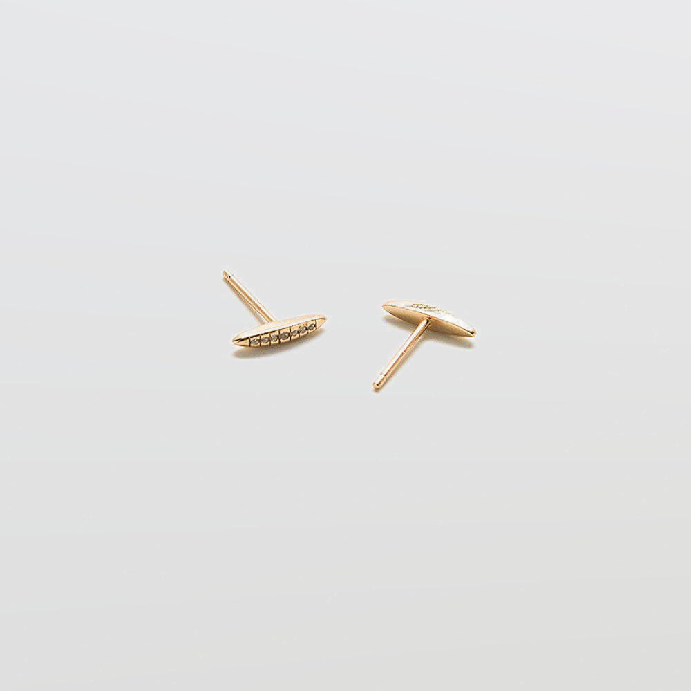 Gold Pavé Bar Stud Earrings - Admiral Row