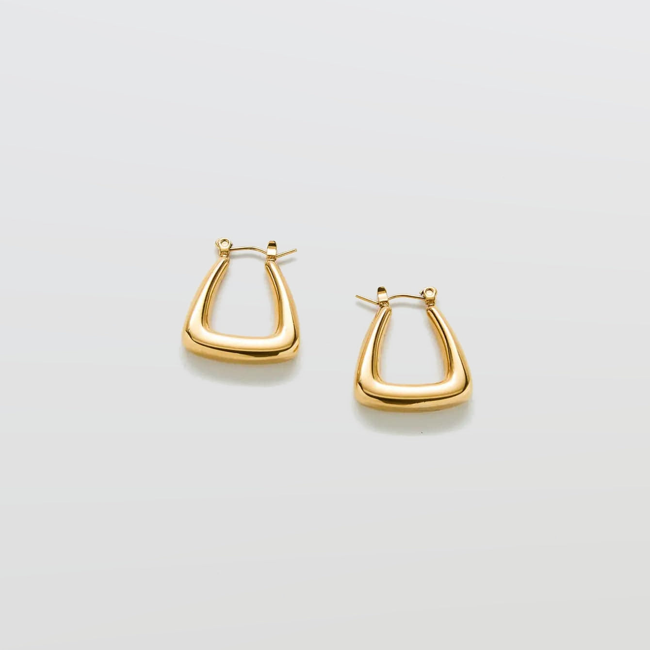 Gold Triangle Hoop Earrings - Admiral Row