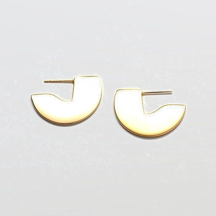 Geometric Mini Semi-Circle Stud Earrings - Admiral Row