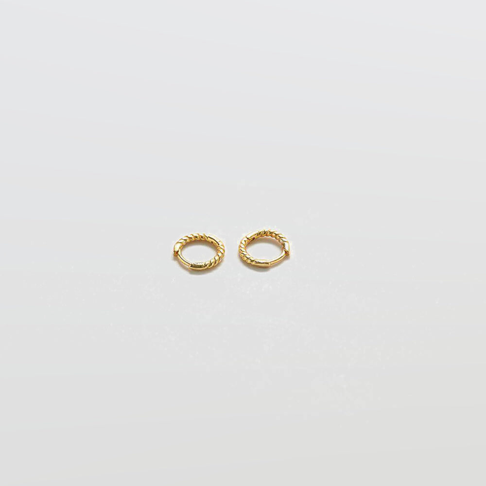 Mini Gold Rope Twist Huggies - Admiral Row