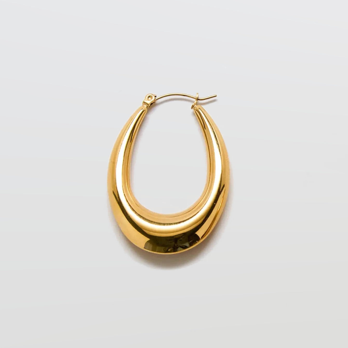 Large Gold Oval Hoop Earrings - Admiral Row