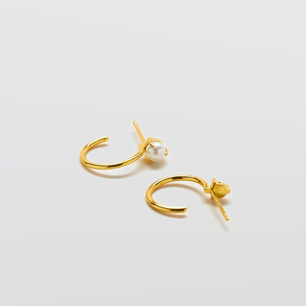 Pearl Mini Hoop Earrings - Admiral Row