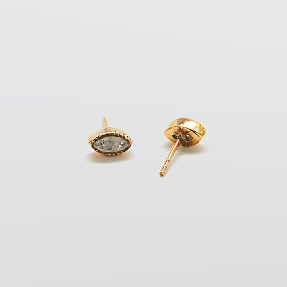 Rainbow Moonstone Teardrop Stud Earrings - Admiral Row