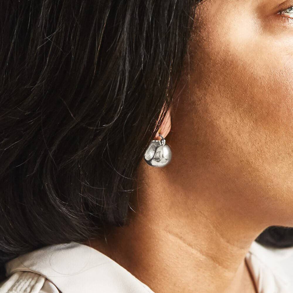 Silver Medium Mini Hoop Earrings - Admiral Row