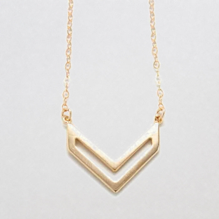 Gold Chevron Necklace - Admiral Row
