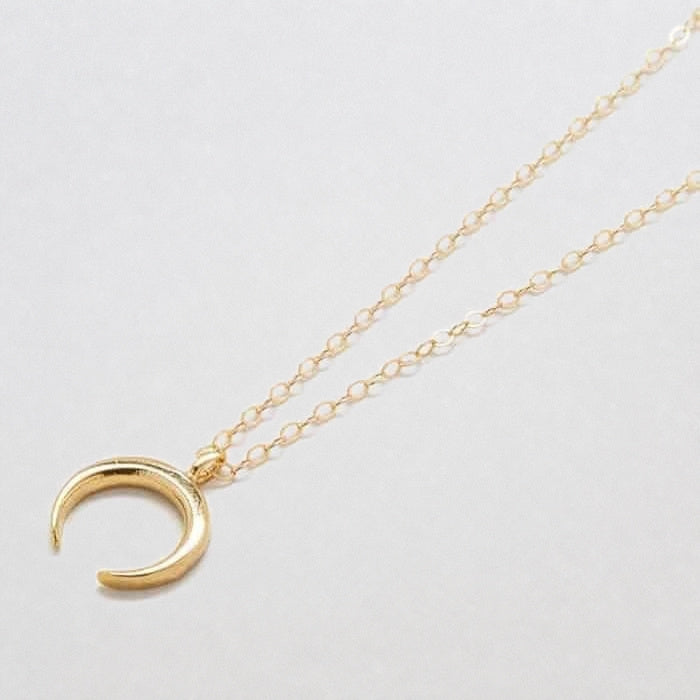 Gold Crescent Moon Necklace - Admiral Row