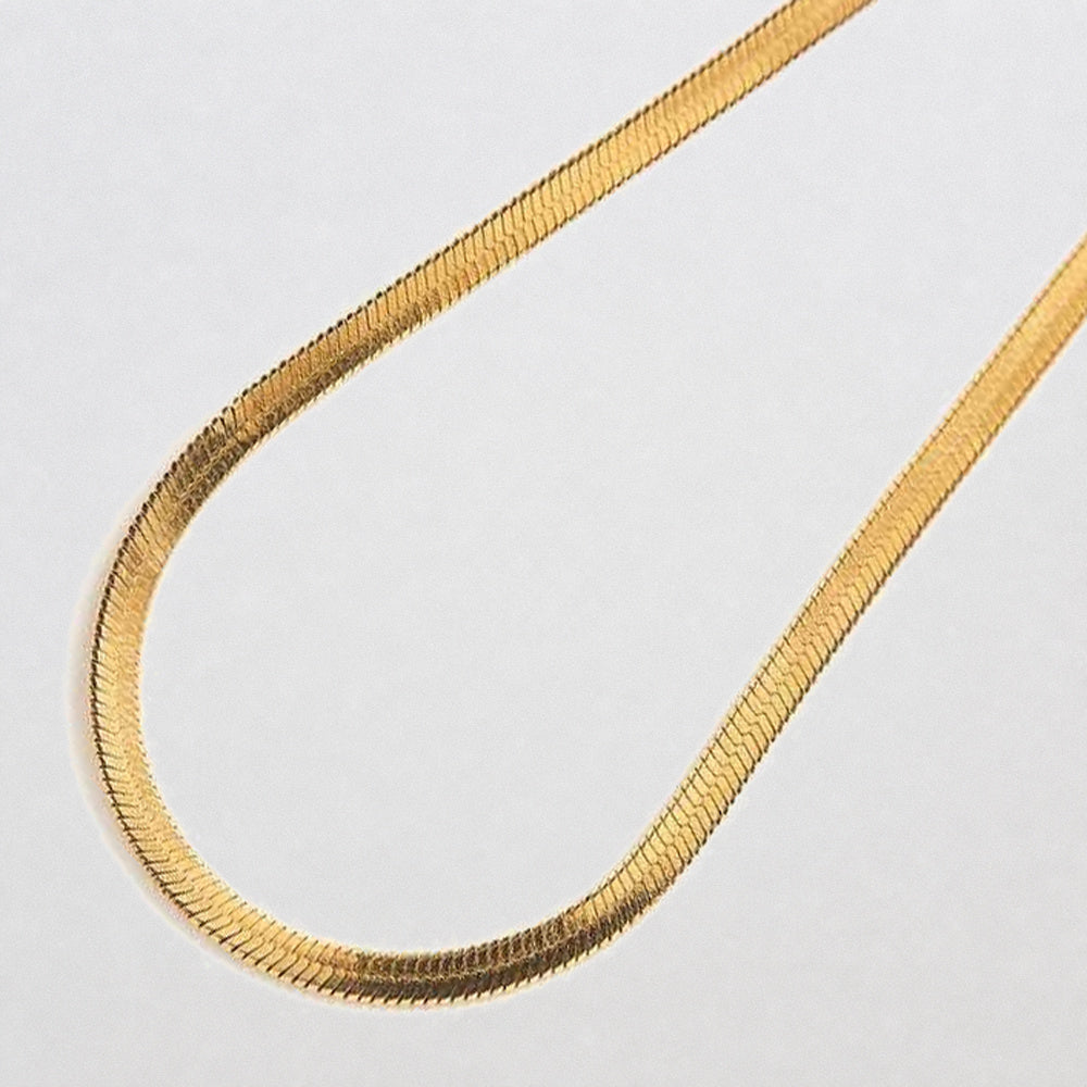 Gold Herringbone Necklace - Admiral Row