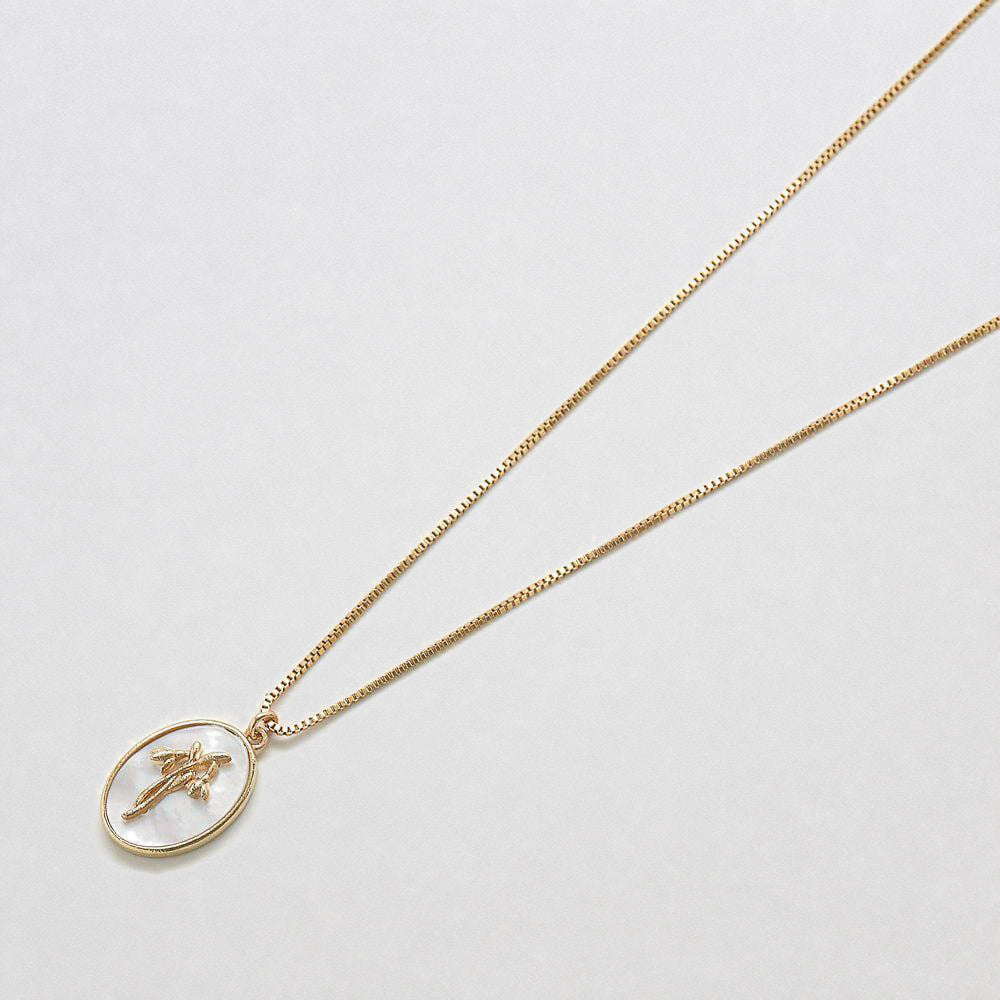 Mother of Pearl Flower Pendant Necklace - Admiral Row