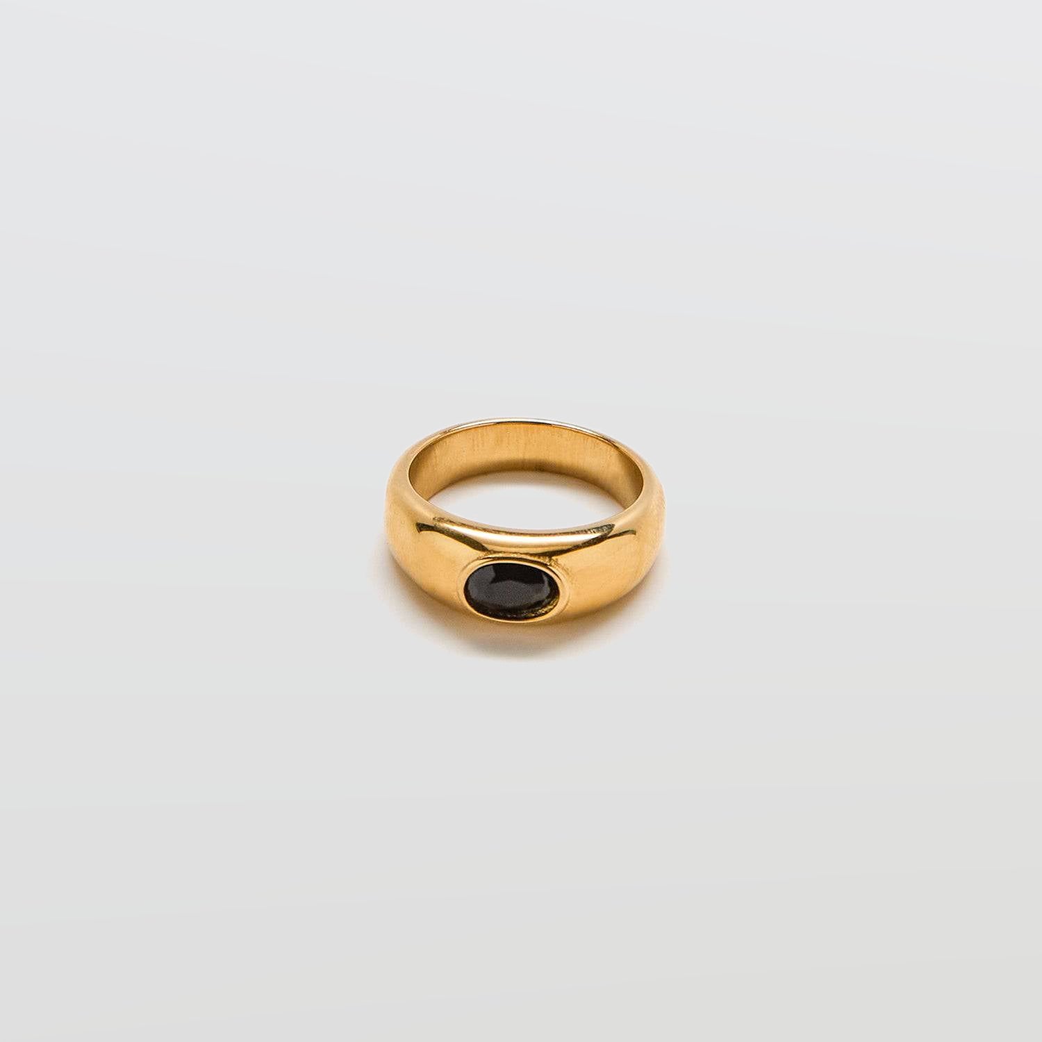 Black Pave Signet Ring - Admiral Row