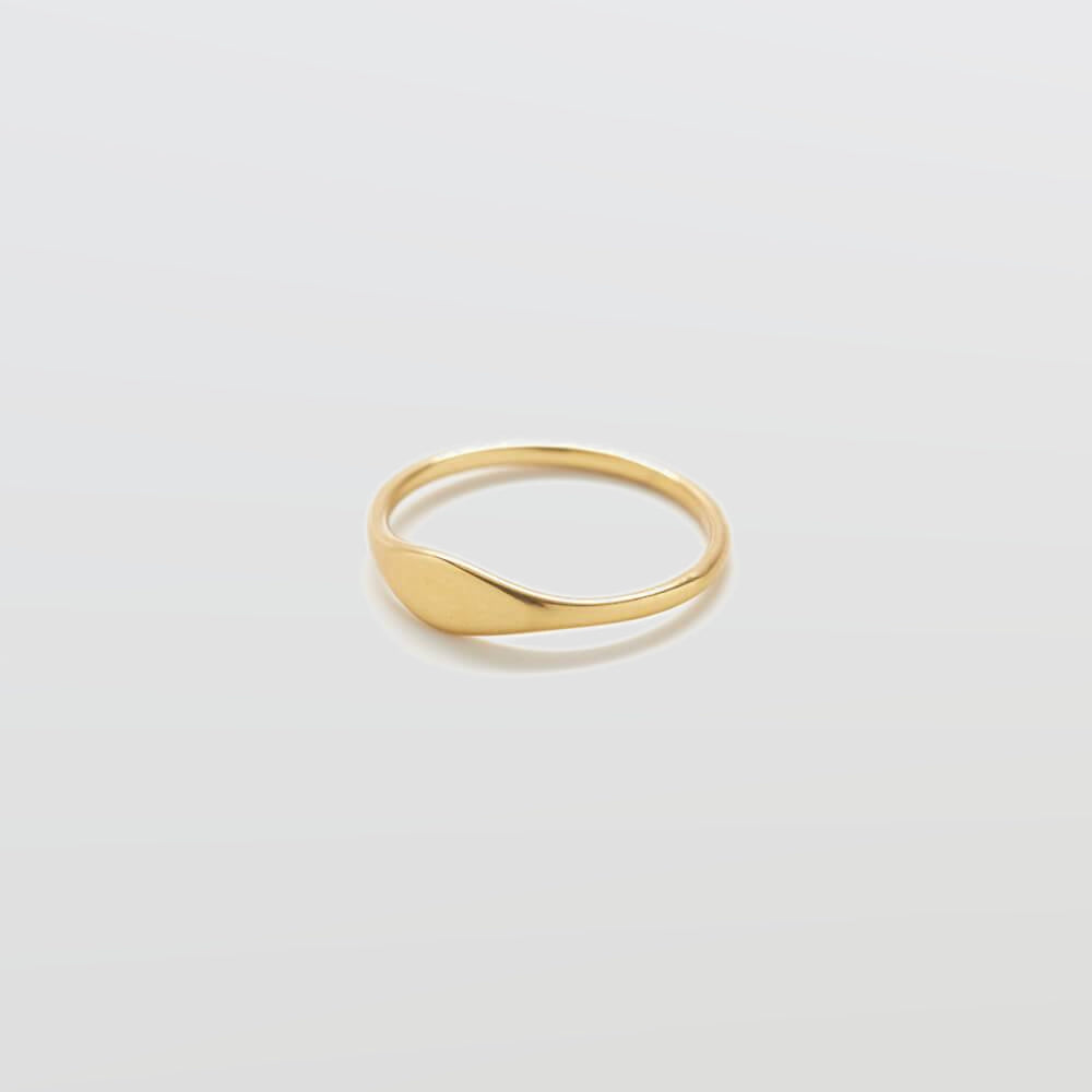 Gold Mini Signet Ring - Admiral Row