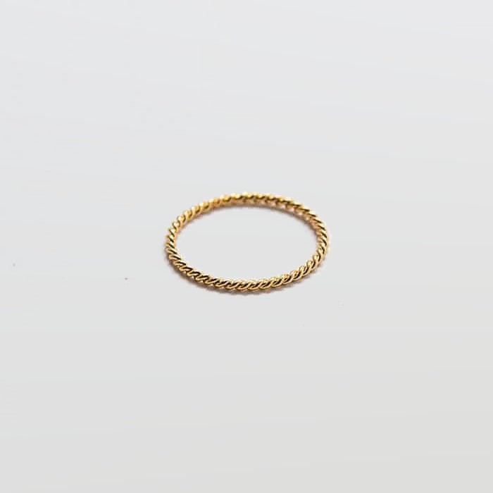 Gold Rope Twist Stacking Ring - Admiral Row