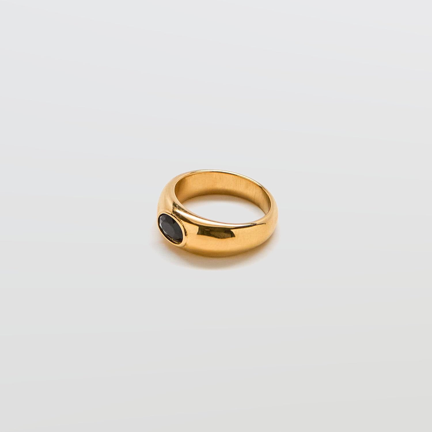 Black Pave Signet Ring - Admiral Row