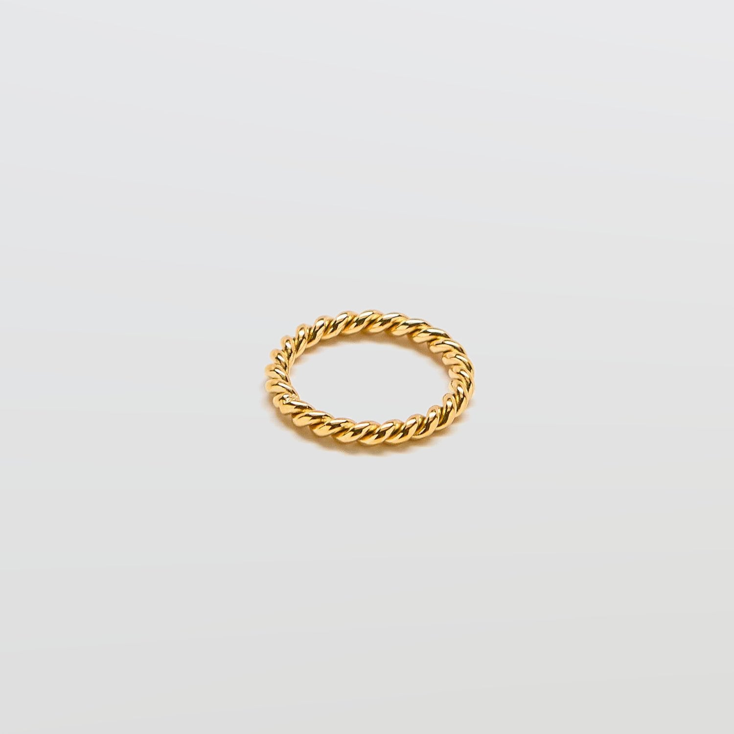 Gold Medium Rope Twist Stacking Ring - Admiral Row