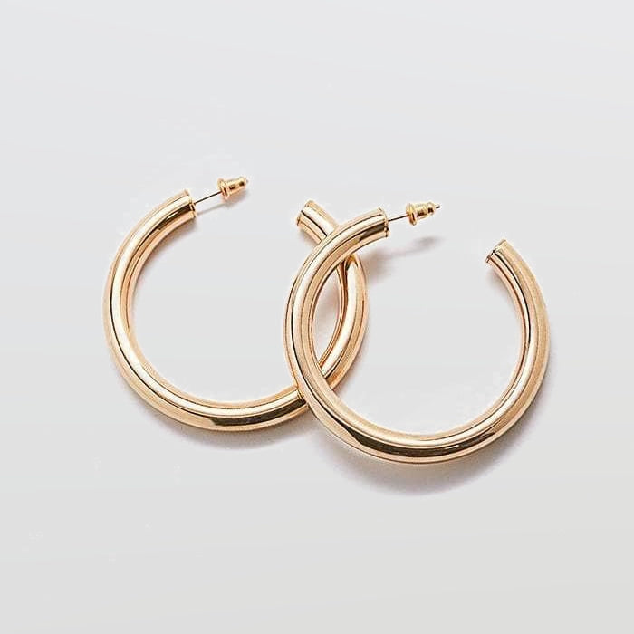 Medium Gold Hoop Earrings - Imperfect - Admiral Row