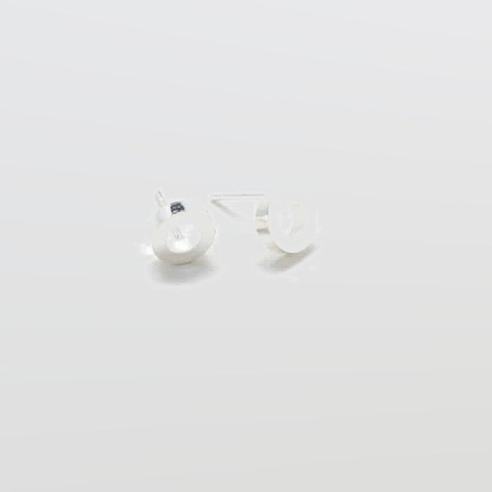 Silver Circle Outline Stud Earrings - Imperfect - Admiral Row