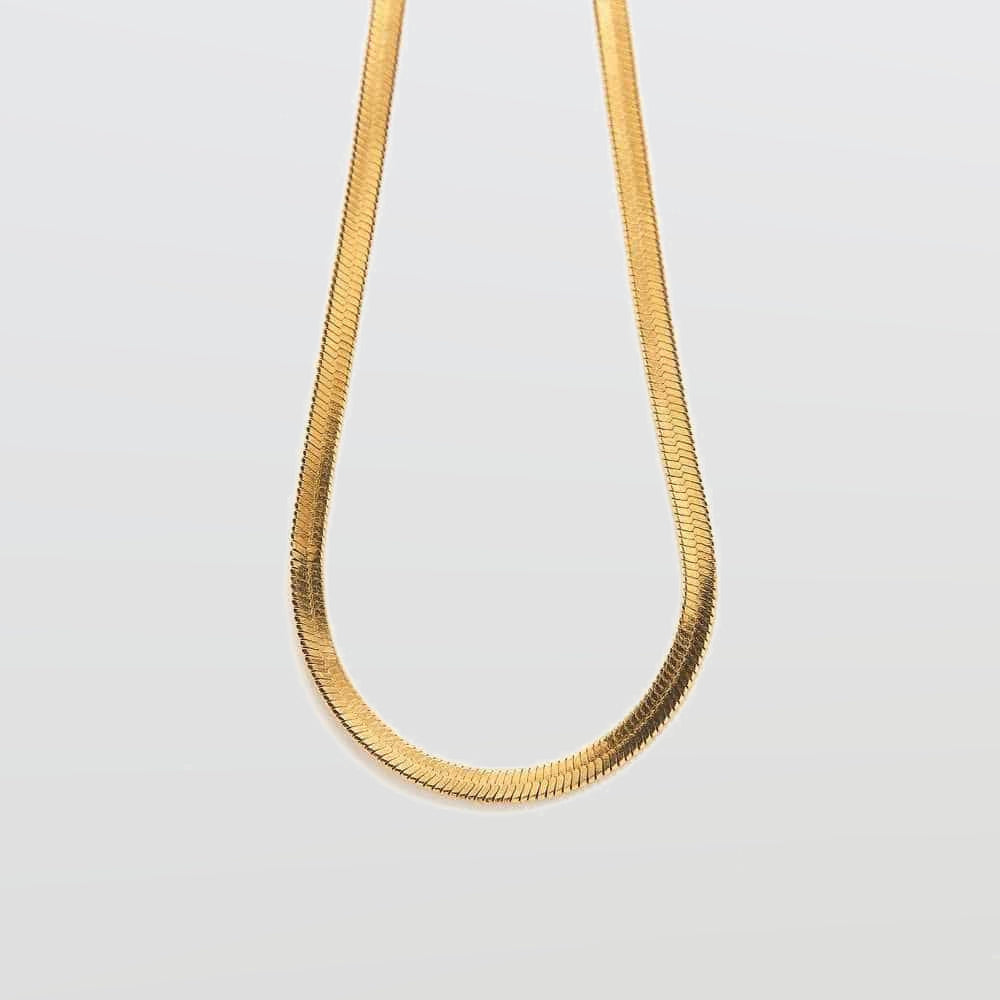 Gold Herringbone Necklace - Imperfect - Admiral Row
