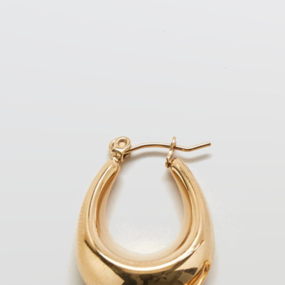 Gold Oval Hoop Earrings - Imperfect - Admiral Row