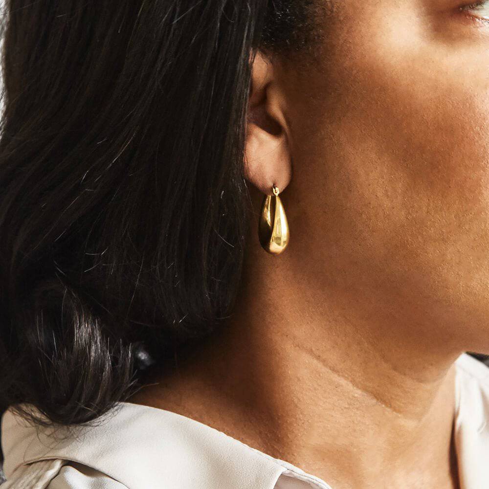 Gold Oval Hoop Earrings - Imperfect - Admiral Row