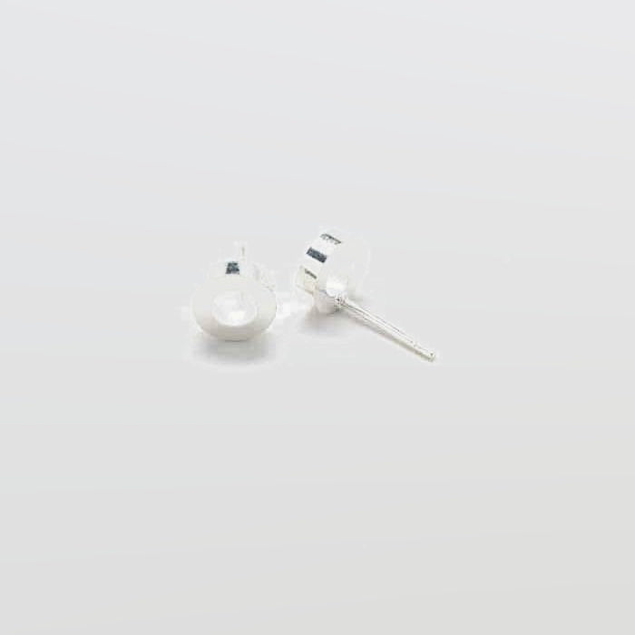 Silver Circle Outline Stud Earrings - Imperfect - Admiral Row