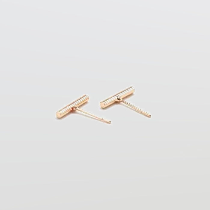 Slim Gold Bar Earrings - Imperfect - Admiral Row