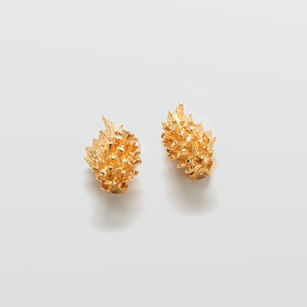 Vintage DeMario Gold Textured Earrings - Admiral Row
