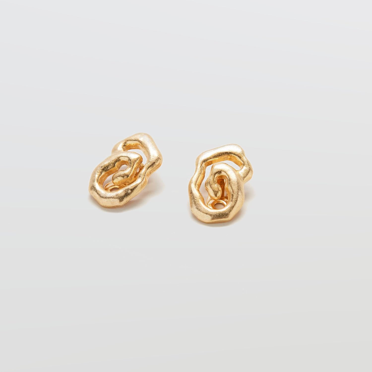 Vintage Gold Abstract Spiral Earrings - Admiral Row