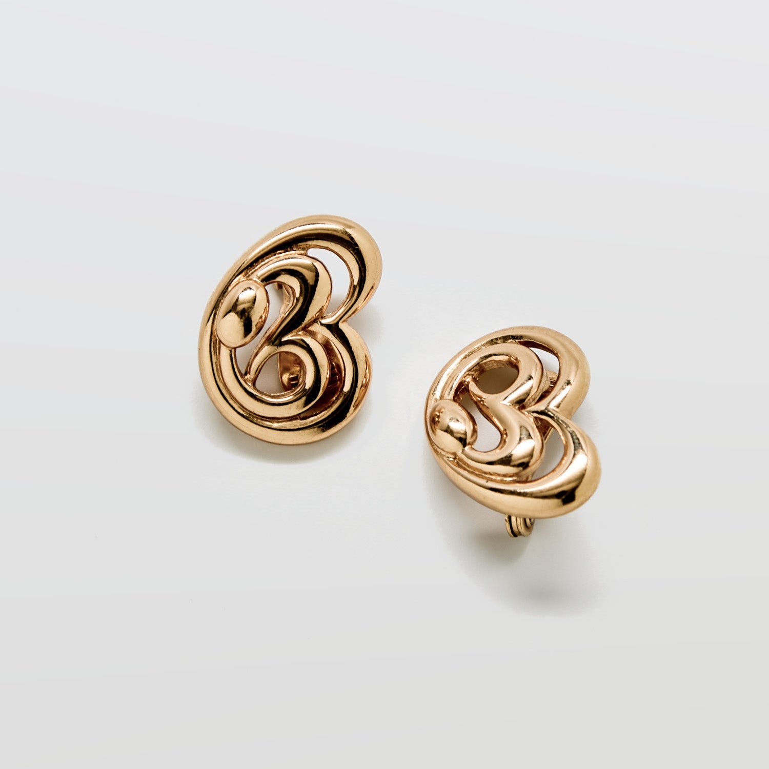 Vintage Monet Abstract Gold Clip-On Earrings - Admiral Row