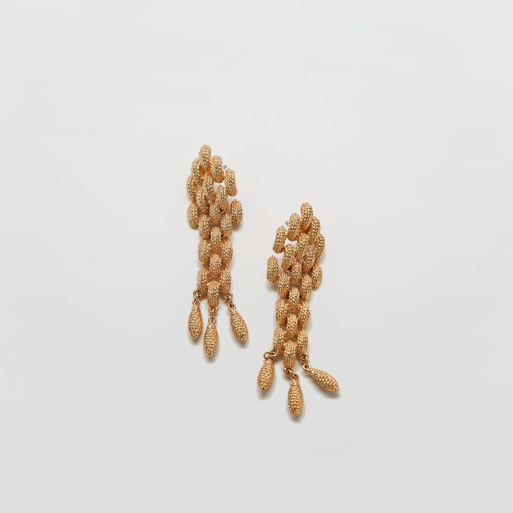 Vintage Monet Chainmail Drop Earrings - Admiral Row