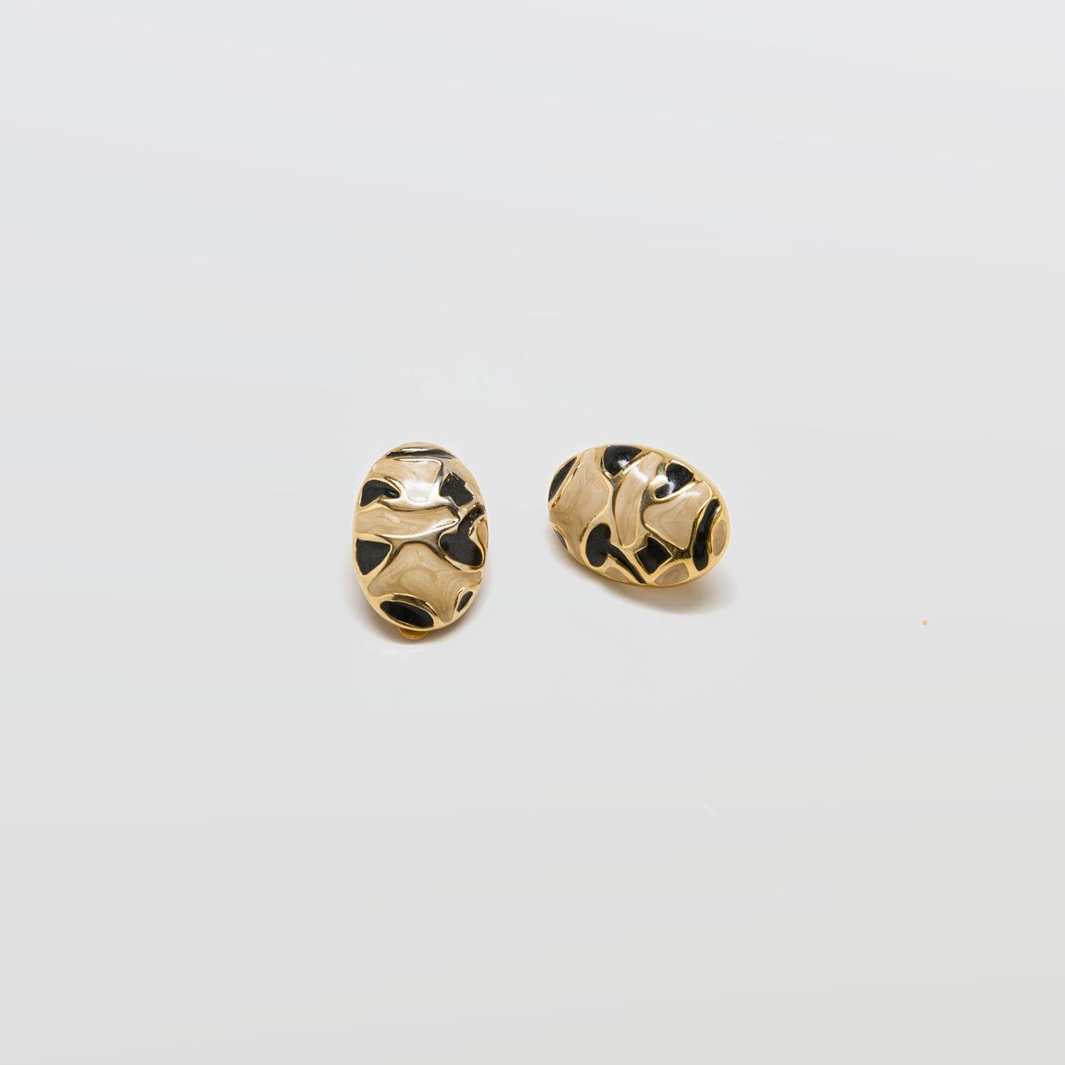 Vintage Abstract Oval Earrings - Admiral Row