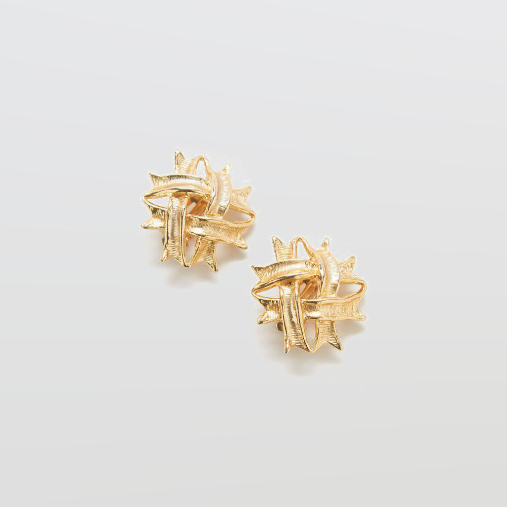 Vintage Cross Pattern Stud Earrings - Admiral Row