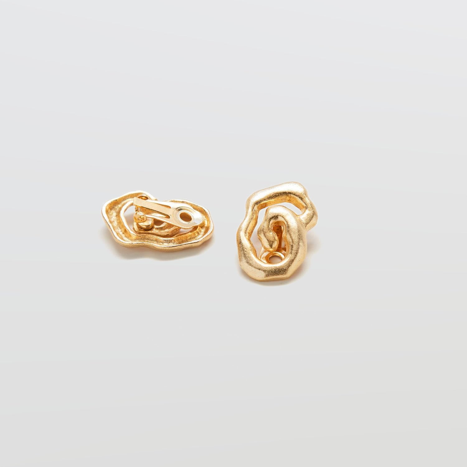 Vintage Gold Abstract Spiral Earrings - Admiral Row