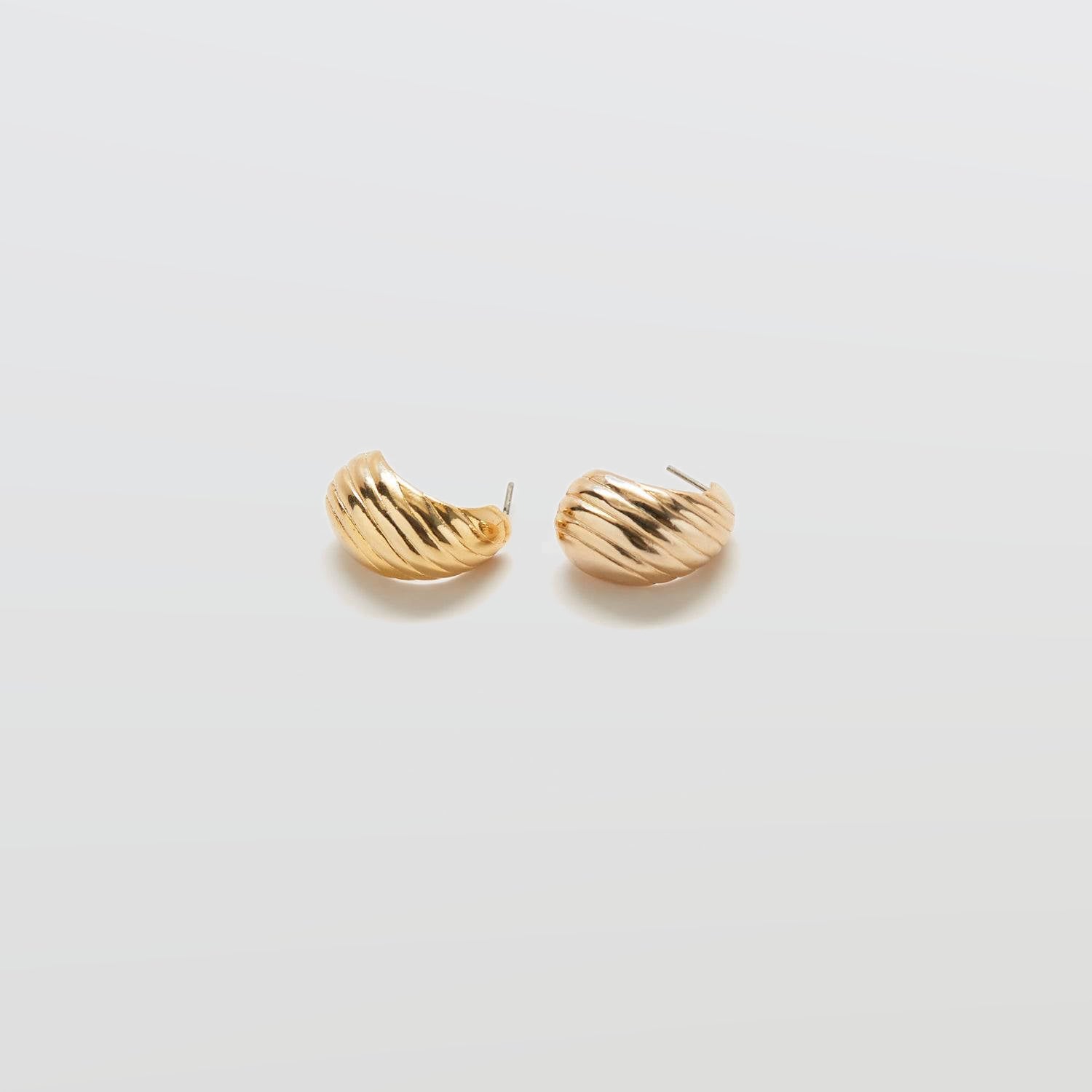 Vintage Gold Embossed Teardrop Earrings - Admiral Row