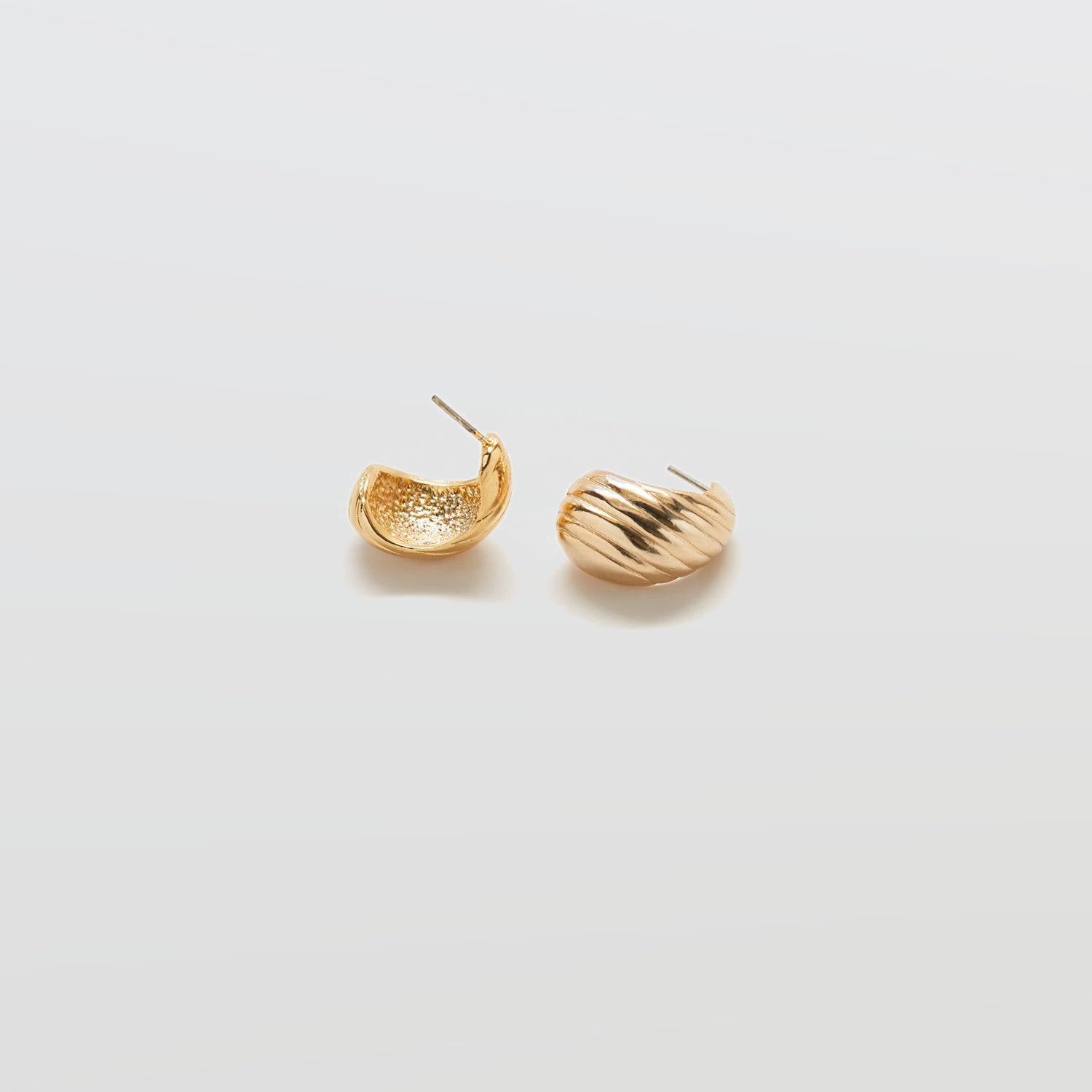 Vintage Gold Embossed Teardrop Earrings - Admiral Row