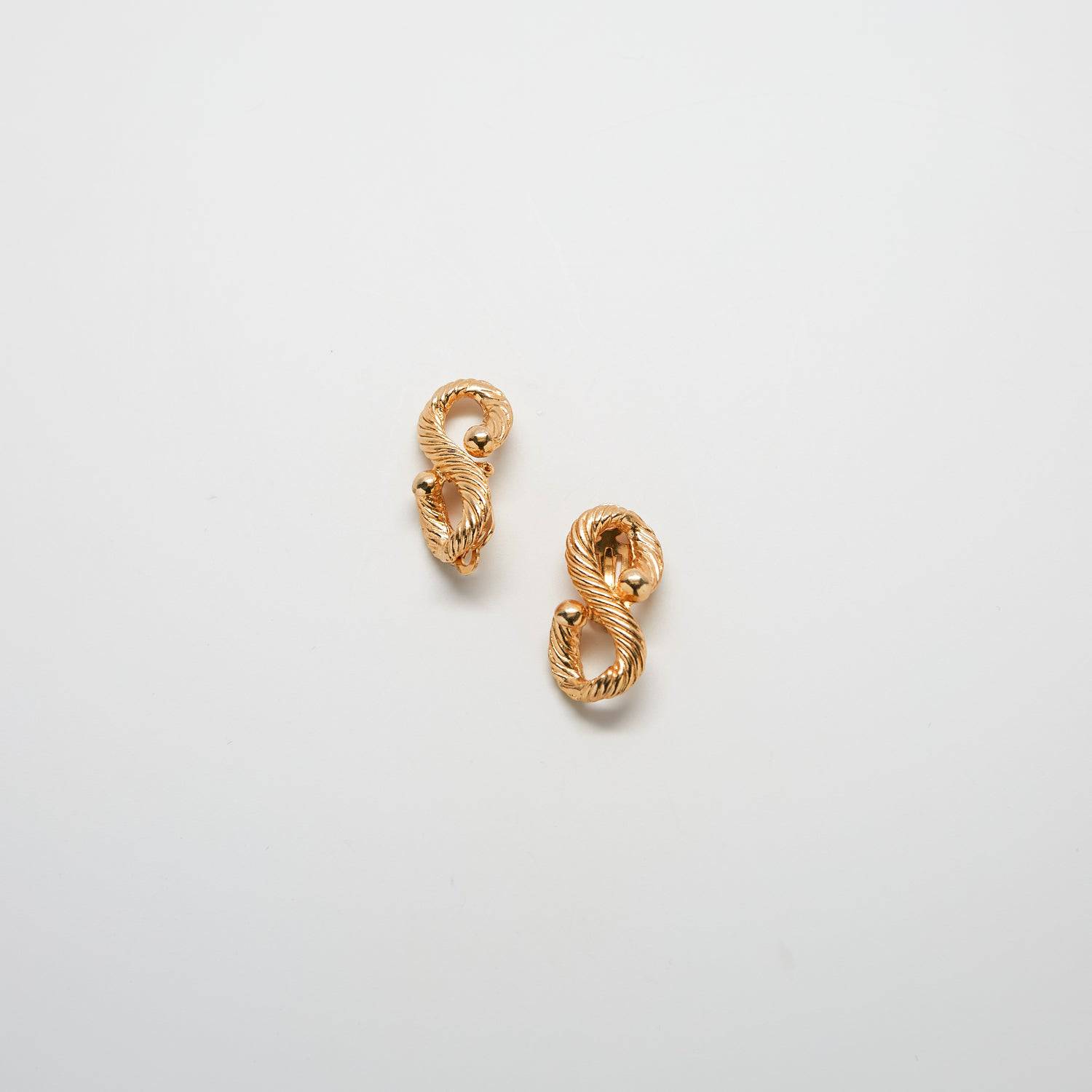 Vintage Gold Infinity Rope Earrings - Admiral Row