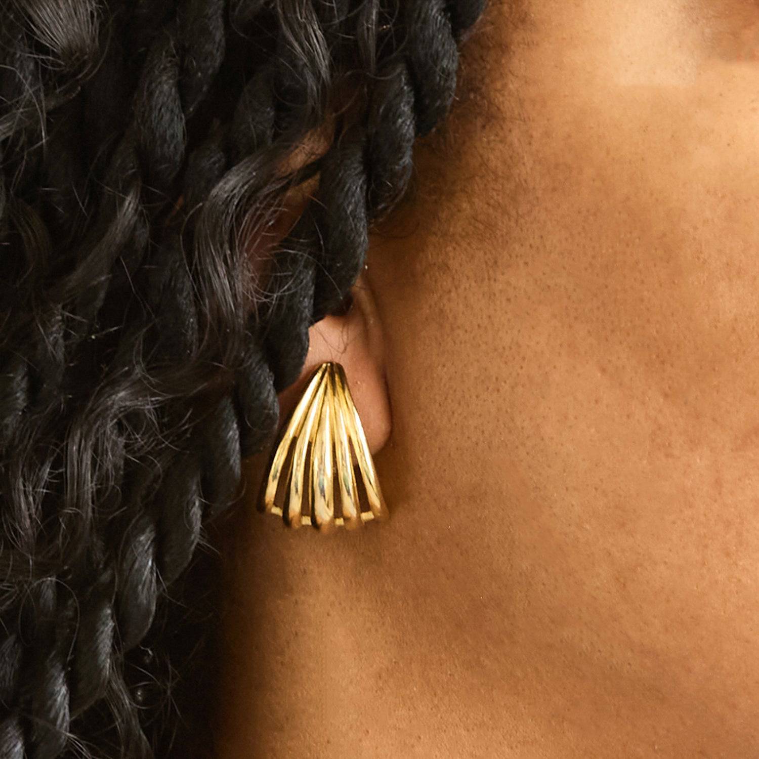 Vintage Trifari Cutout Earrings - Admiral Row