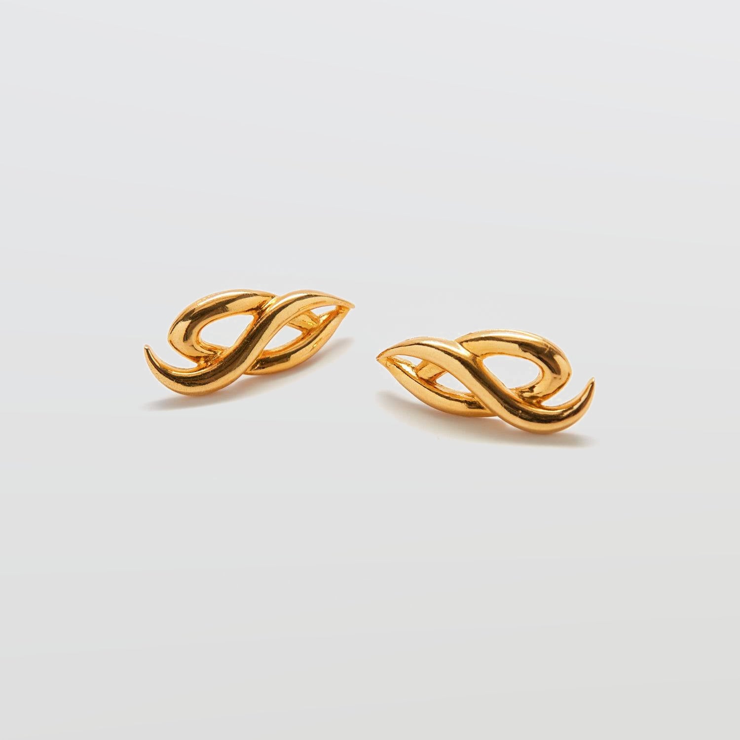 Vintage Gold Vine Earrings - Admiral Row
