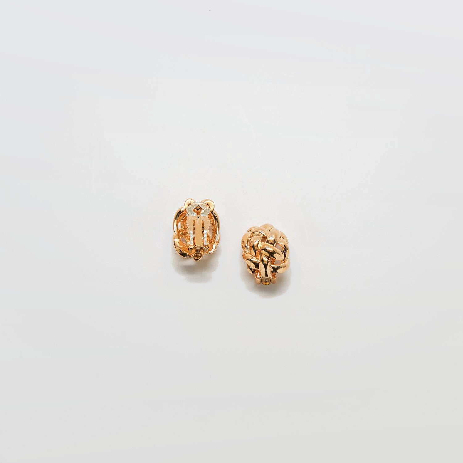Vintage Gold Woven Dome Earrings - Admiral Row
