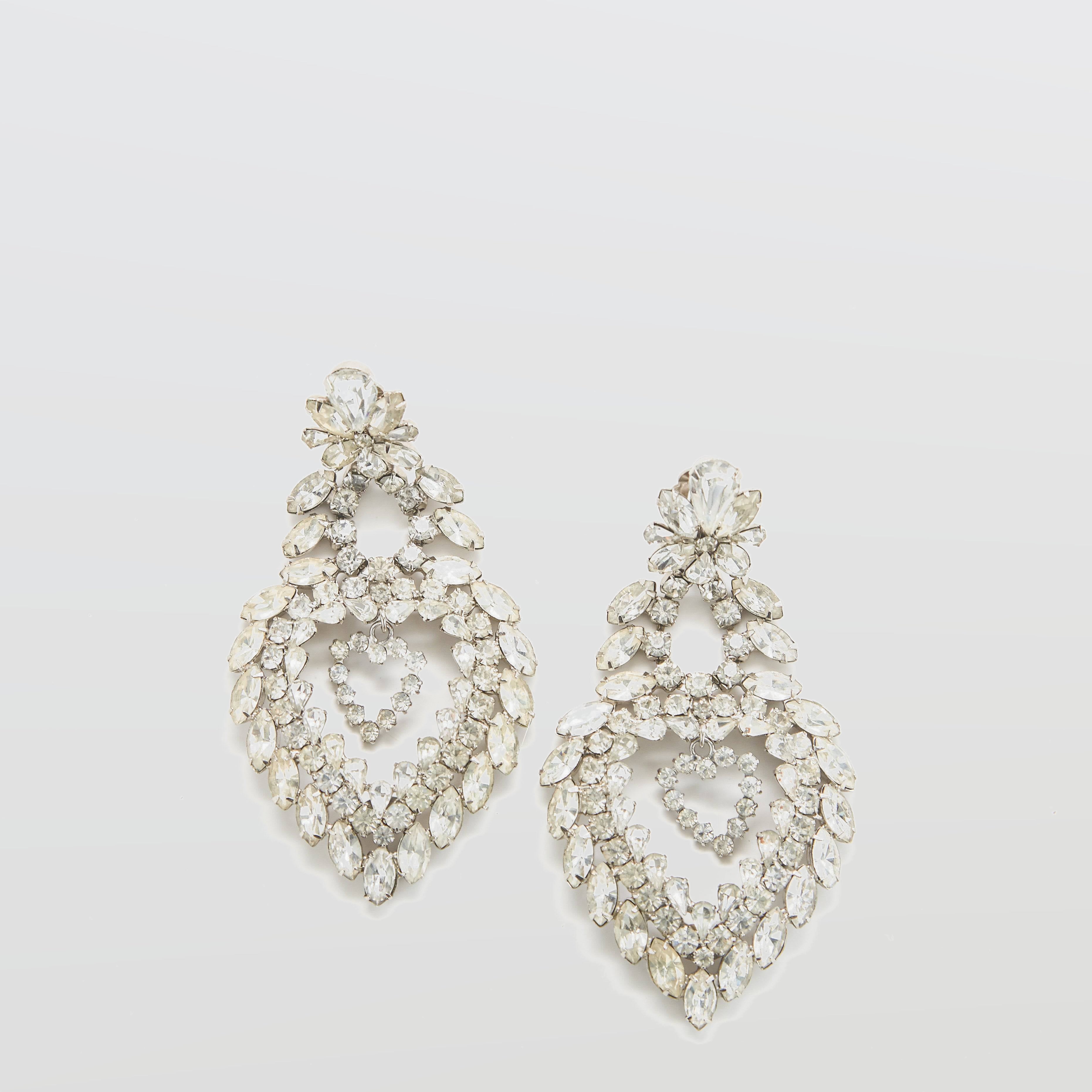 Vintage Kirk's Folly Pavé Heart Earrings - Admiral Row