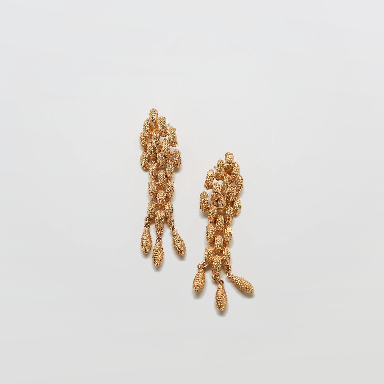 Vintage Monet Chainmail Drop Earrings - Admiral Row