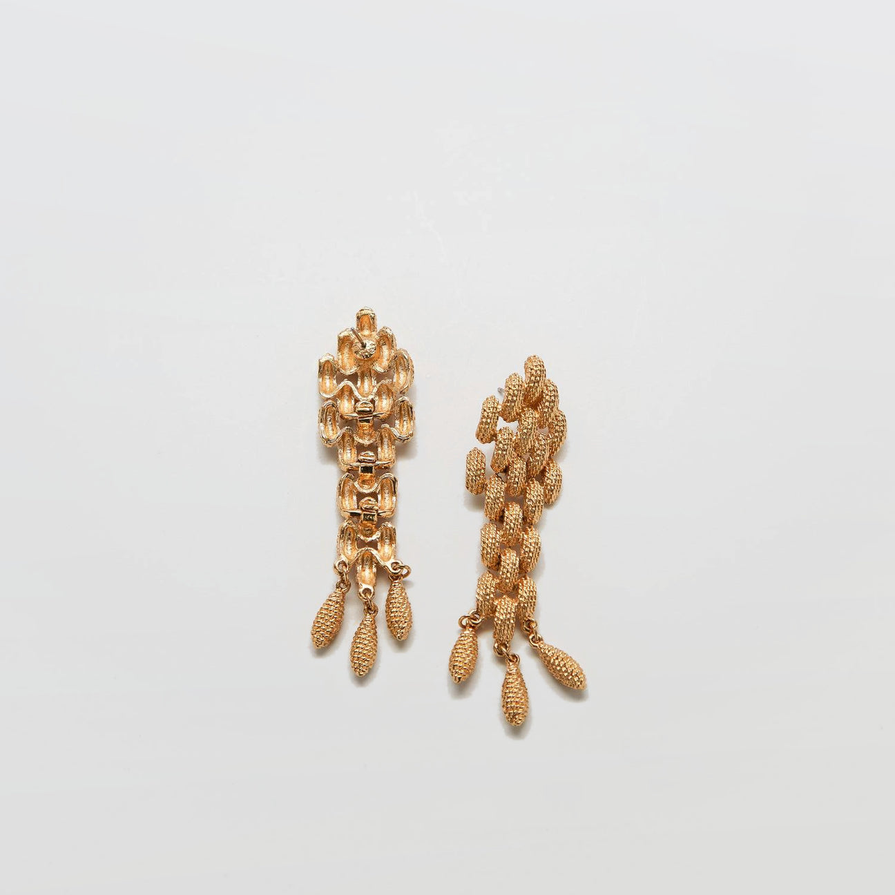 Vintage Monet Chainmail Drop Earrings - Admiral Row