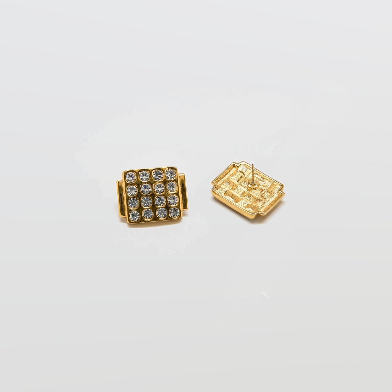 Vintage Monet Pavé Square Earrings - Admiral Row