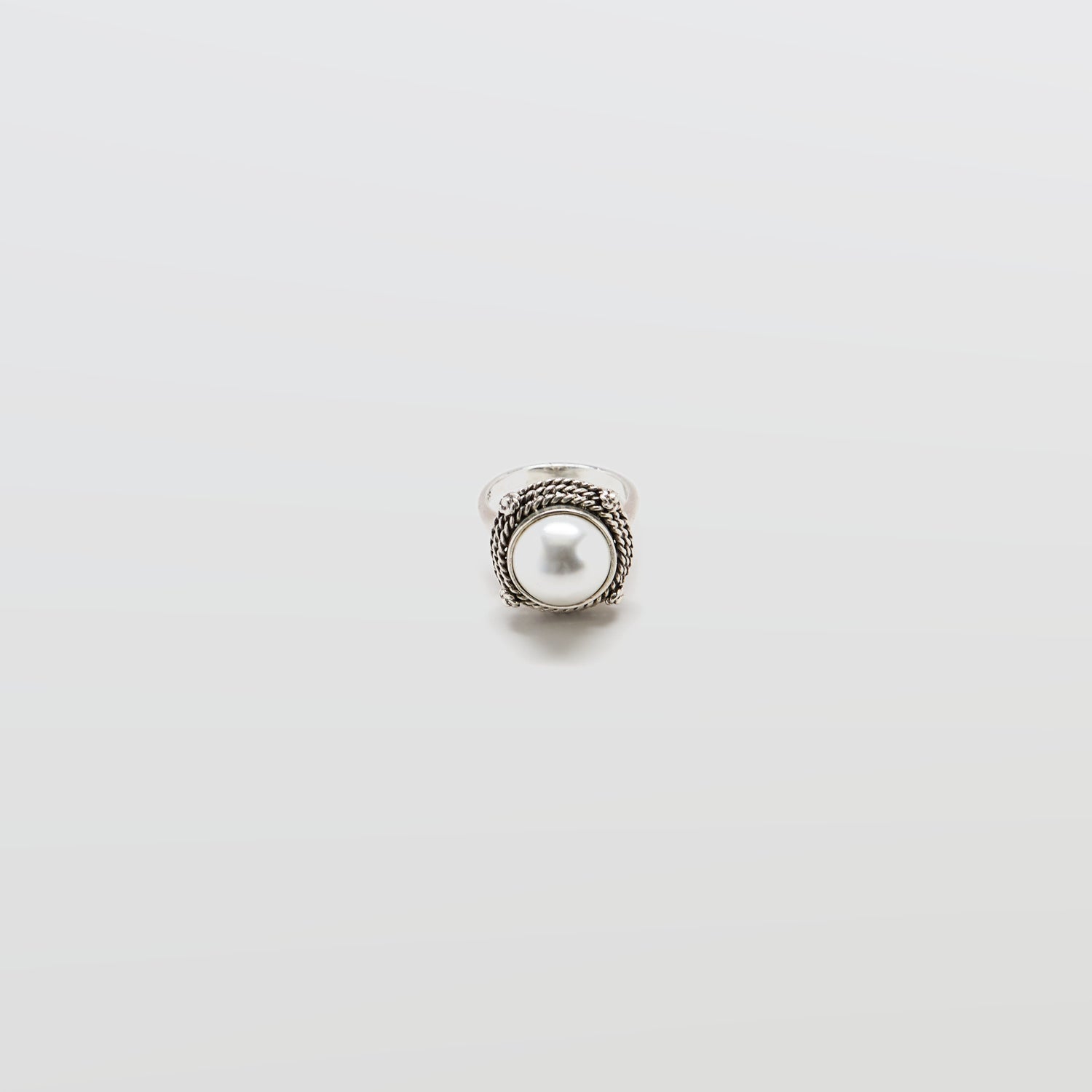 Vintage Pearl Rope Twist Statement Ring - Admiral Row